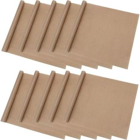 10 Pack Teflon Baking Sheets, Reusable Non-Stick Oven Liner 30 x 40cm for BBQ Cooking, Heat Transfer, Heat Resistance up to 270°C. (1/5)