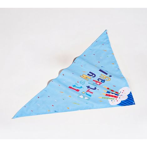 Babero triangular para mascotas azul pañuelo triangular (1/5)