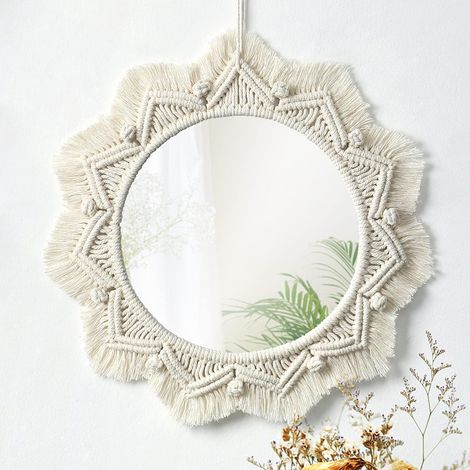 Fantasy Bohemia art decoration macrame Tassel Decorative Wall Apartment Home Living Room Decoration (without mirrors) (1/2)