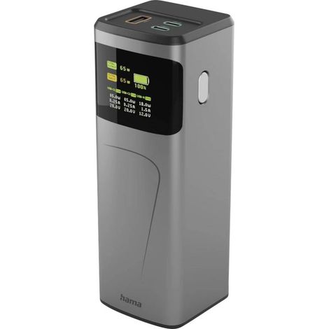 Hama High Power Powerbank (batterie supplémentaire) 20000 mAh Power Delivery 3.0, Quick Charge 3.0 Li-Ion USB-C®, USB-A