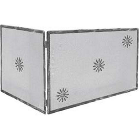 1PZ PARASCINTILLE UNIVERSALE 1 ANTA CON DECORO PER CAMINO - cm.50+85X45h.
