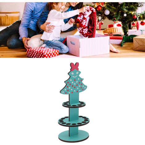 Portefeuille de Noël, gâteau en argent, décoration de Noël, portefeuille en bois fait main avec des animaux de Noël, sapin de Noël (1/5)