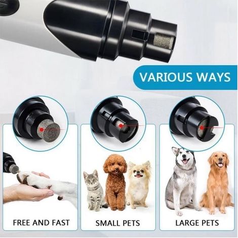 Lime to Nail for Dog Cat, Cutting Nail Dog Electric USB Charger Grinder to Nail Electric Professional (1/4)