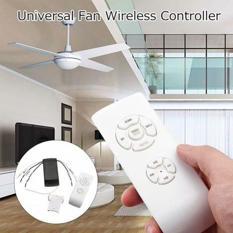 Deckenventilator mit Fernbedienung (110 V/220 V) – Reichweite der Fernbedienung: 30 m – Für Zuhause, Büro, Hotel – 3 Geschwindigkeitsstufen, 5 Flügel, Metallausführung (1/3)