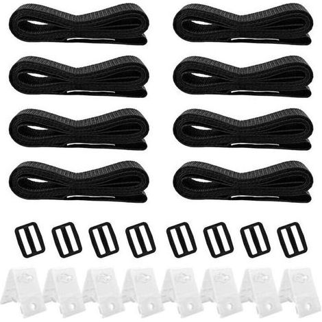 Kit de Fixation pour Bâche Solaire de Piscine – Roues d’Enrouleur, Sangles de Maintien et Accessoires de Sécurité pour Couverture de Piscine (1/5)