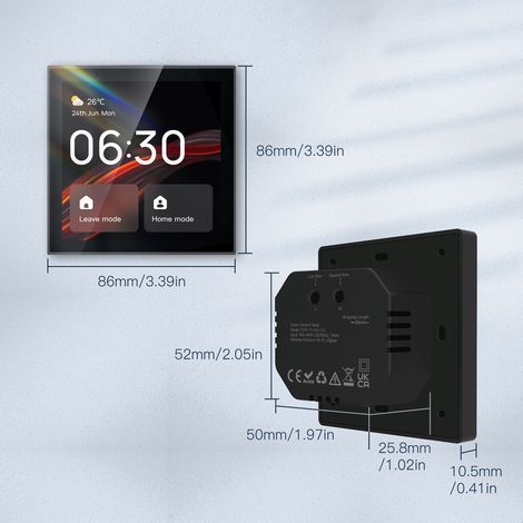 Panneau de commande pour maison intelligente, écran tactile de 4 pouces, interrupteur mural à scène vocale pour TUYA 100-240V (1/5)