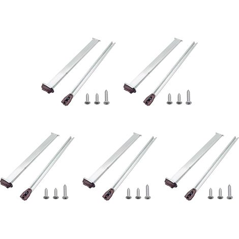 Lot de 5 glissières métalliques pour tiroirs commodes et tables avec (1/5)