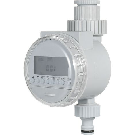 Minuterie d'irrigation d'eau à énergie solaire Programmable électronique Minuterie de robinet de tuyau de contrôleur d'arrosage automatique avec écran LCD pour pelouse de jardin
