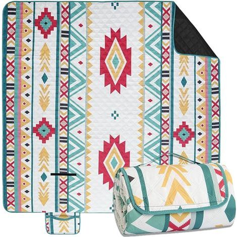 Couverture de pique-nique 200 x 200 cm – Couverture de plage XXL, imperméable et isolée, respirante et douce, tapis de pique-nique et tapis de plage pour camping, plage et pique-nique (1/5)