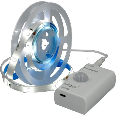 Tira LED de 1metro con sensor recargable USB FRIO 6000K