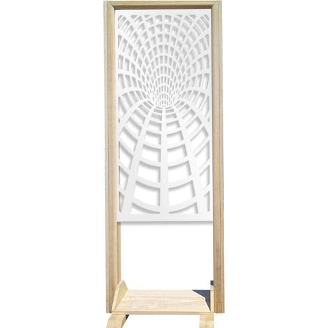 BLACK HOLE - Separè - Paravento modulabile - 70x190cm - in Legno e PVC - Colore: bianco (1/4)