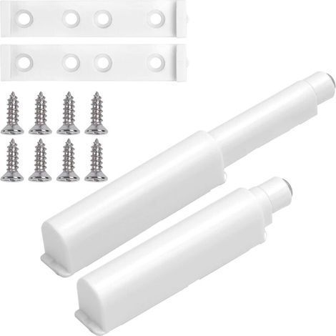 Push to Open Magnetic Cabinet Doors, 2 Switch Magnetic Latch Damper, (White) (1/5)