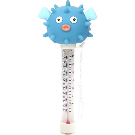 Thermomètre flottant pour piscine avec cordon affichage lisible résistant aux chocs pour eau intérieure et extérieure mesure précise (1/5)