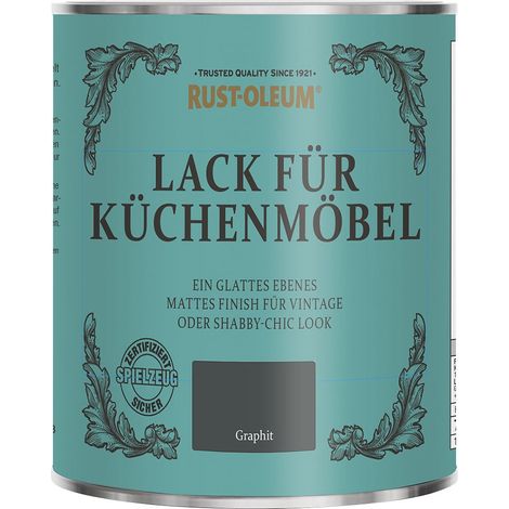 Rust-Oleum Lack für Küchenmöbel 750 ml graphit Lack