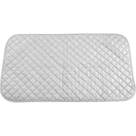 Isolierter Bügelbrettbezug, Dampfbügelmatte, Baumwolle, tragbare Tischunterlage für Waschmaschine, Trockner, Reisen, Zuhause, Silber, 48 x 85 cm (1/5)