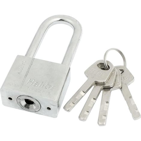 40mm Breite Silberfarbenes Metall U-Schäkel Schlossschloss 4 Schlüsseln