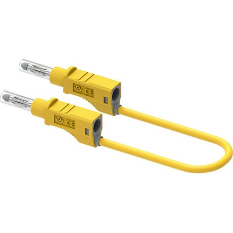 Electro PJP 2214/600V-CD1-25J Cavo di misura Connettore 4 mm 25 cm Giallo 1 pz. (1/2)