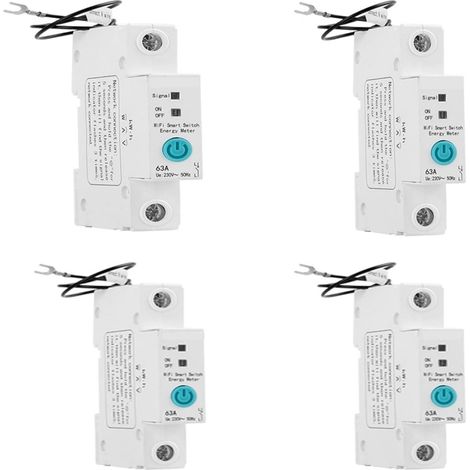 Moniteur de compteur d'énergie 1p ewelink monophashashashasiste DIN Rail WIFI Compteur d'énergie intelligente Consommation d'énergie KWh Mètre Wattmètre avec Alexa Google for Smart Home Moniteur d'éne (1/5)