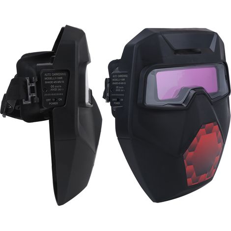 Casque de soudage à l'arc sous argon avec protection contre le soudage à l'arc sous argon et atténuation automatique de la luminosité (1/5)