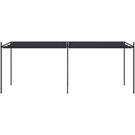 Belvédère avec toit rétractable 600x300x233 cm Anthracite (1/5)