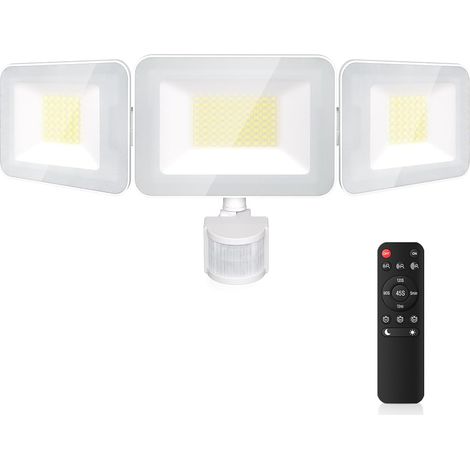 Outdoor LED Motion Detector Floodlight 100W 9600LM Aluminium (1/5)