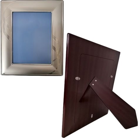 Cornice portafoto in argento porta foto ritratti retro legno cm10x15 13x18 elegante rifinito ottima idea regalo - MISURA: Porta foto 10x15 cm (1/4)