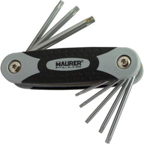 Chiavi Torx In Serie Maurer Plus 8 Pezzi (T9-40) Pieghevoli Cf. In Blister