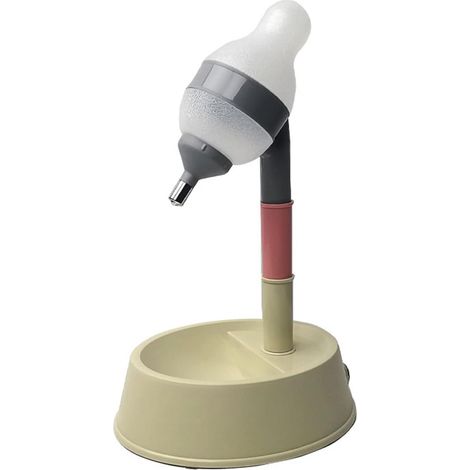 Distributeur d'eau sur pied pour animaux de compagnie, bouteille d'eau avec bol pour chien, distributeur d'eau automatique (beige) (1/5)