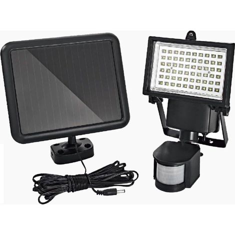 60 LED Solar Spotlight IP44 Solar Wall Light Solar Floodlight with Motion Detector  Solar Outdoor Lighting  Outdoor Lighting  Solar Sensor Floodlight [Energy Class A]