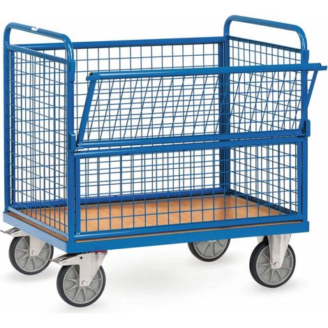 fetra Chariot pour bacs en fil métallique 2772 - charge max. 600kg Pneus TPE (1/3)