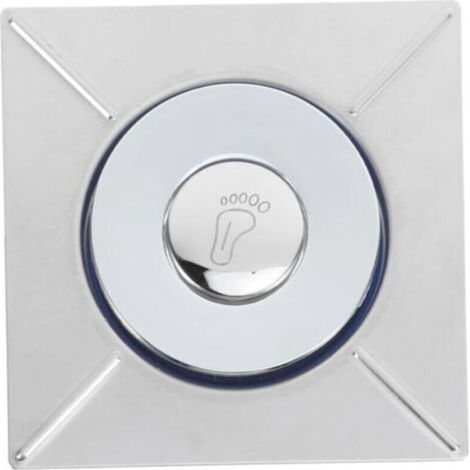 Couvercle de drain désodorisant de drain de plancher Bouchon de vidange Drague de tuyau de vidange de machine à laver Panier de vidange d'égout Filtre Acier inoxydable , noyau en cuivre , argent (1/4)
