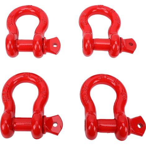 manilles robustes en forme de D de 2 tonnes, boucle de connexion de levage en U de qualité marine pour remorques et bateaux. (1/5)
