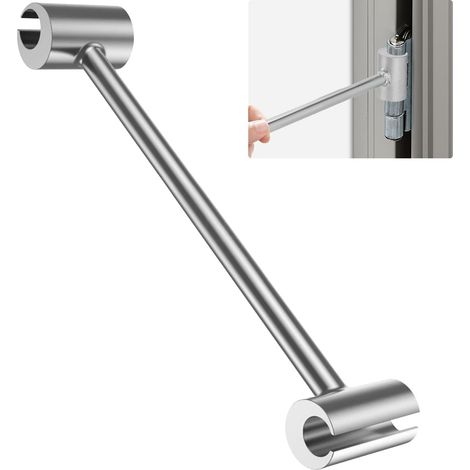 Attrezzo per la regolazione delle cerniere delle porte, piastra di riparazione per cerniere, per porte tagliafuoco, porte per camere bianche, porte di sicurezza 14+19 mm (1/5)