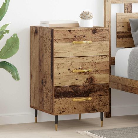 vidaXL  Bedside Cabinet  Old Wood 40 x 40 x 66 cm Engineered Wood