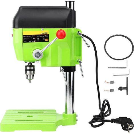 Support de perçage à colonne mini 5166A, établi DIY pour perceuse électrique métal/bois, 220V prise UE (1/5)