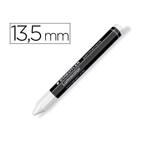 Cera staedtler para marcar blanco lumocolor permanente omnigraph 236 caja de 12 unidades