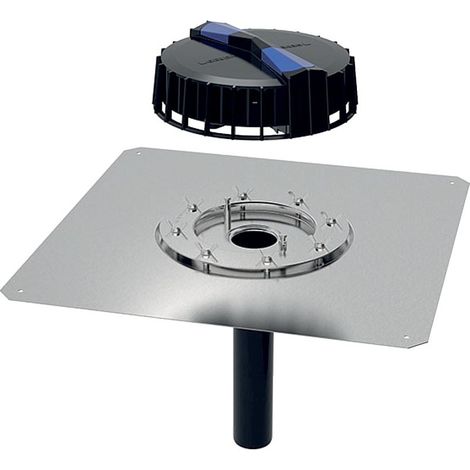 Geberit Pluvia Dachwassereinlauf mit Anschlussblech, Befestigungsflansch Maximale Ablaufleistung 12l/s (1/5)