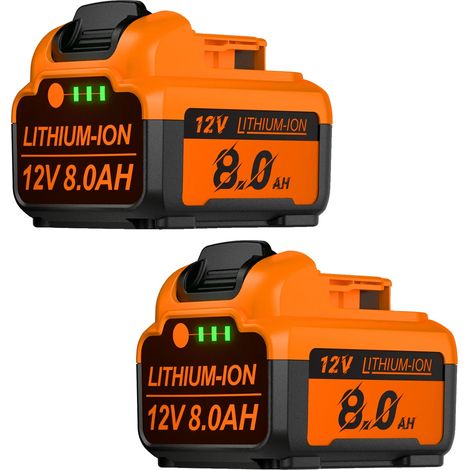 Batterie, 8000mAh Kapazität, kompatibel mit verschiedenen Elektrowerkzeugen, 2bat, 12 V-a (1/2)