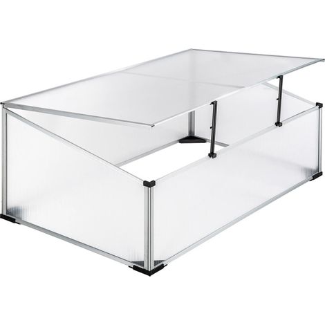 Serre de jardin polycarbonate 100x60 cm – Châssis aluminium léger – Isolation thermique optimale – Couvercle supérieur rabattable – Linder Exclusiv Gmbh