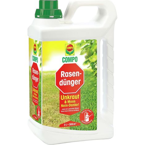 COMPO Rasendünger Unkraut & Moos Nein- Danke 3l für 300m²