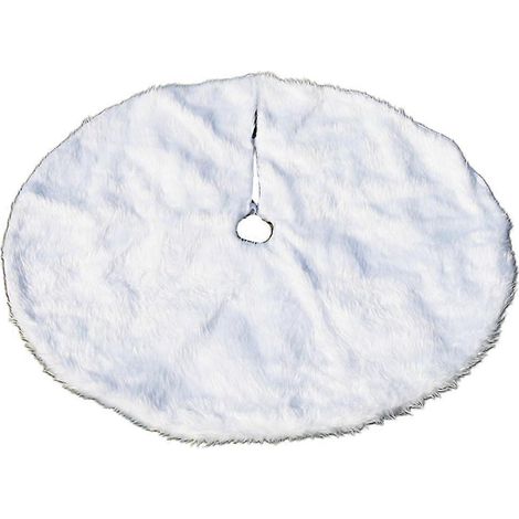 30,7 Zoll Weihnachtsbaumrock, weiß, luxuriös, aus Kunstpelz, Baumschmuck