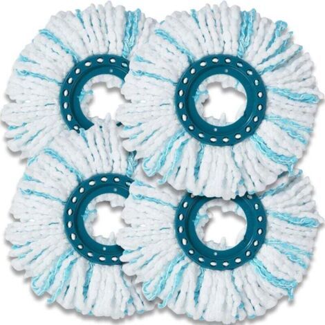 4 pièces Rechange Clean Twist Disc Mop Compatible avec Leifheit Serpillière,Balai Serpillère Microfibre Compatible avec Leifheit Clean Twist Disc Mop Systèmes,pour Tous Types de Sols (1/4)