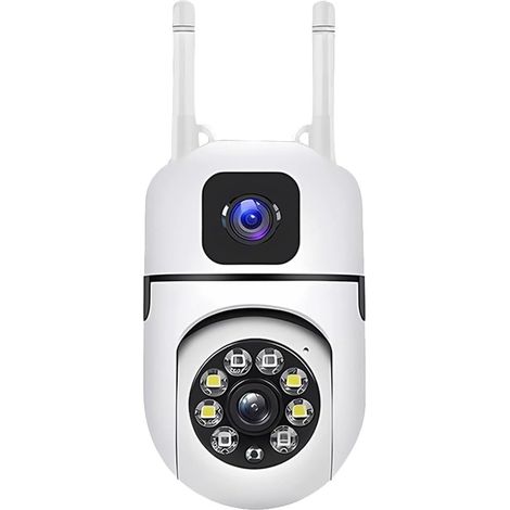 Caméra IP WiFi à Double Objectif et Double écran, Protection de sécurité, Moniteur d'intérieur sans Fil, Suivi Automatique, vidéosurveillance PTZ(Camara No Card) (1/5)