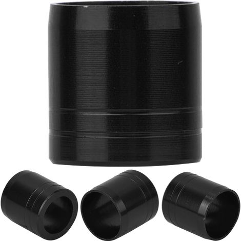 20 anneaux anti-éclatement en alliage d'aluminium pour arcs, accessoires universels de tir à l'arc (noir, diamètre 7,6mm)