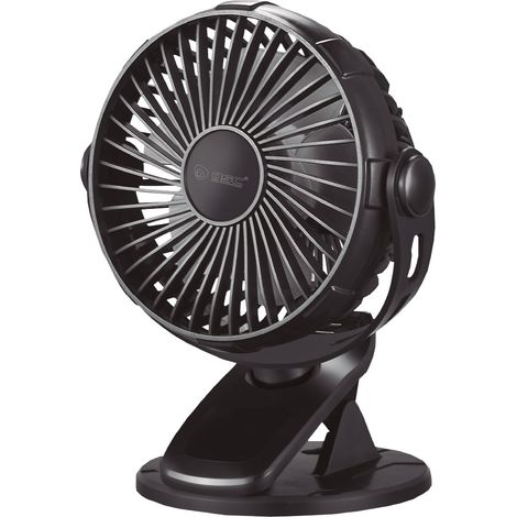 Fune 3W Mini Clip-USB-Lüfter Schwarz (1/4)