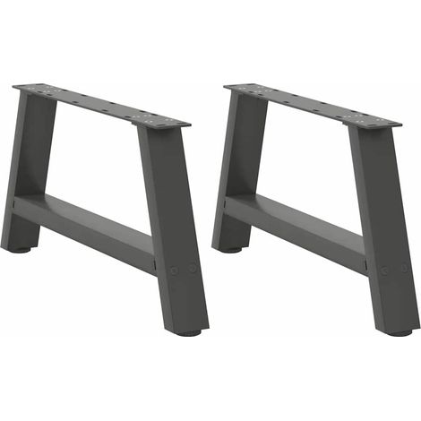 Couchtischbeine A-Form 2 Stk. Anthrazit 60x(30-31) cm Stahl