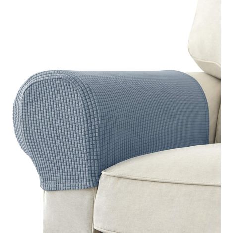 Housse De Bras De Canapé - Tissu Jacquard Élastique - Antidérapante - Convient Canapé Et Fauteuil Relax - Lot De 2 (1/5)