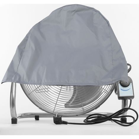 Industrielle Schutzhülle für Ventilatoren – UV-beständig, wasser- und staubdicht, mit verstellbaren Kordelzügen – 210D Oxford-Gewebe, silberfarben – Maße: 61 x 19 x 61 cm – Grau (1/5)