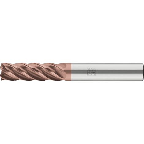 PFERD TOOLS VHM-Fräser Ø20mm, 5 Schneiden, mit Spanteiler, 3xDC, Radius 1mm, AlTiN / TiSiXN beschichtet, Schaft HB, Performance Rostfrei