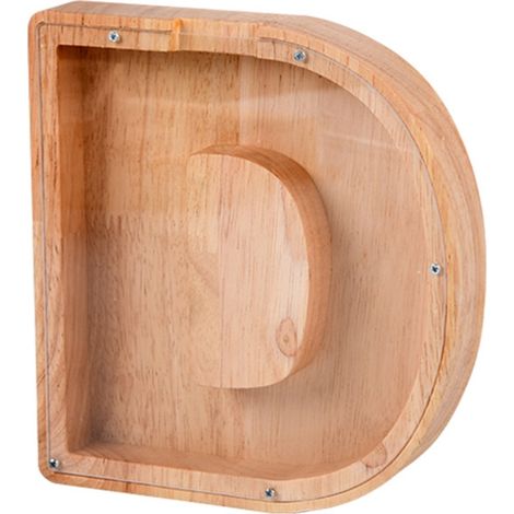 Tirelire en bois alphabets, coffre éducatif pour enfants, boîte à monnaie jouet cadeau pour garçons et filles (1/5)
